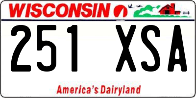 WI license plate 251XSA