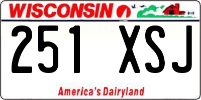 WI license plate 251XSJ