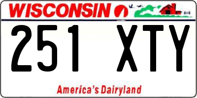 WI license plate 251XTY