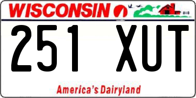 WI license plate 251XUT