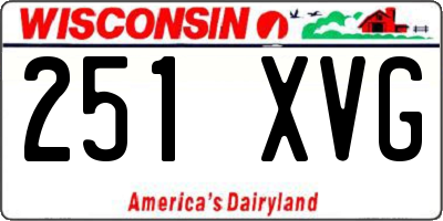 WI license plate 251XVG