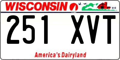 WI license plate 251XVT