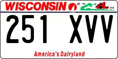 WI license plate 251XVV