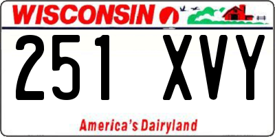 WI license plate 251XVY