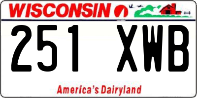 WI license plate 251XWB