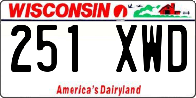 WI license plate 251XWD