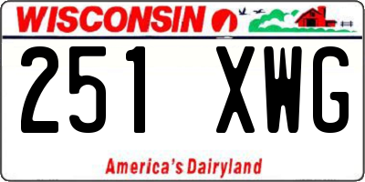 WI license plate 251XWG