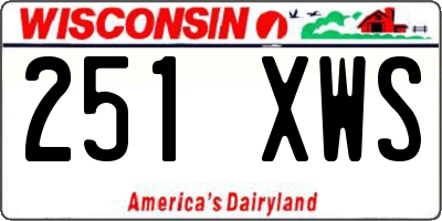 WI license plate 251XWS