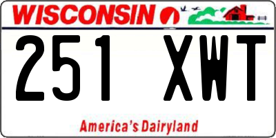 WI license plate 251XWT
