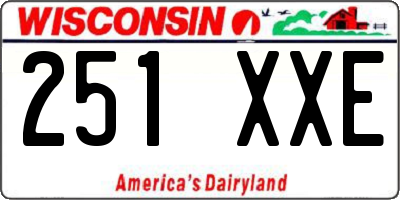 WI license plate 251XXE