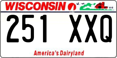 WI license plate 251XXQ