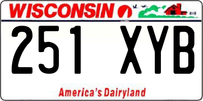 WI license plate 251XYB