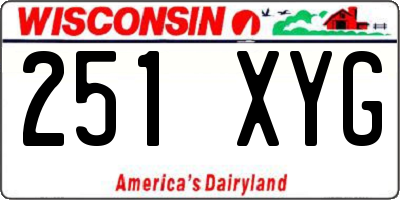 WI license plate 251XYG
