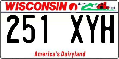 WI license plate 251XYH