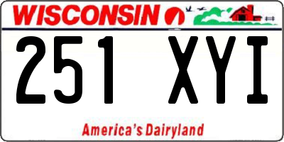WI license plate 251XYI
