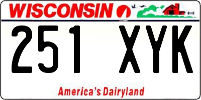 WI license plate 251XYK