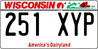 WI license plate 251XYP