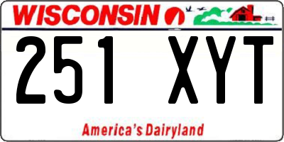 WI license plate 251XYT