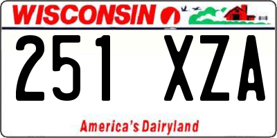 WI license plate 251XZA