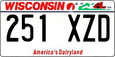 WI license plate 251XZD