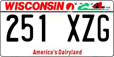 WI license plate 251XZG