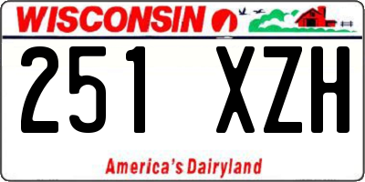 WI license plate 251XZH