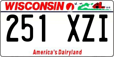 WI license plate 251XZI