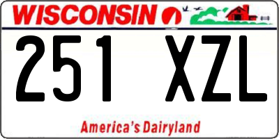 WI license plate 251XZL