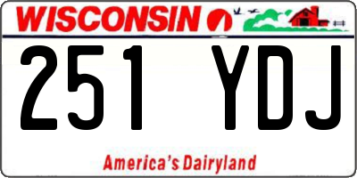 WI license plate 251YDJ