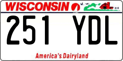 WI license plate 251YDL