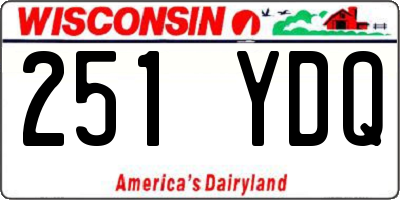 WI license plate 251YDQ