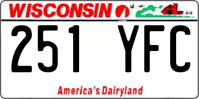 WI license plate 251YFC