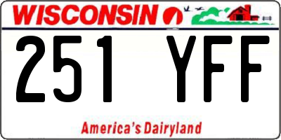 WI license plate 251YFF