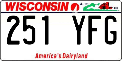 WI license plate 251YFG