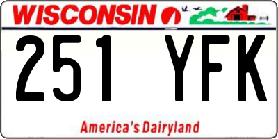 WI license plate 251YFK