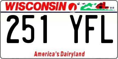 WI license plate 251YFL