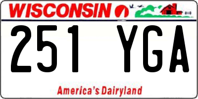 WI license plate 251YGA