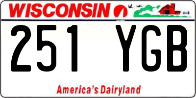 WI license plate 251YGB