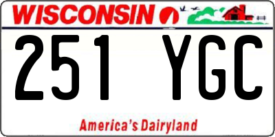 WI license plate 251YGC