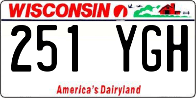 WI license plate 251YGH