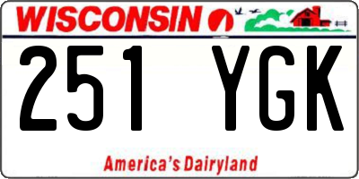WI license plate 251YGK