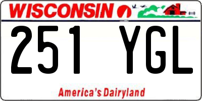 WI license plate 251YGL