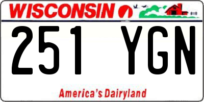 WI license plate 251YGN