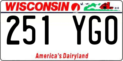 WI license plate 251YGO