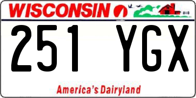 WI license plate 251YGX