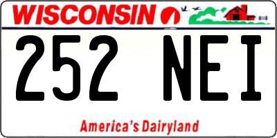 WI license plate 252NEI