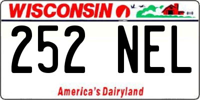 WI license plate 252NEL