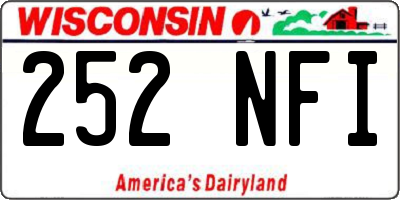 WI license plate 252NFI