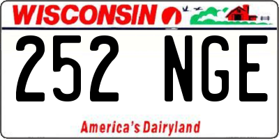 WI license plate 252NGE