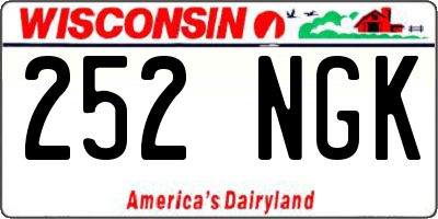 WI license plate 252NGK